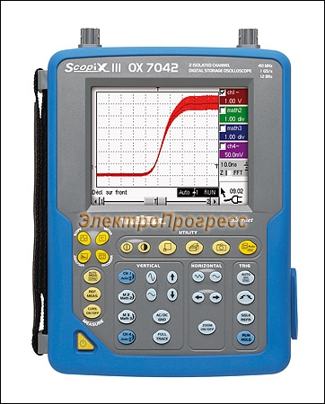 Переносные индустриальные осциллографы 2, 4 канала от 40 до 200МГц (OX7042, 7062, 7102, OX7104, 7202, 7204)